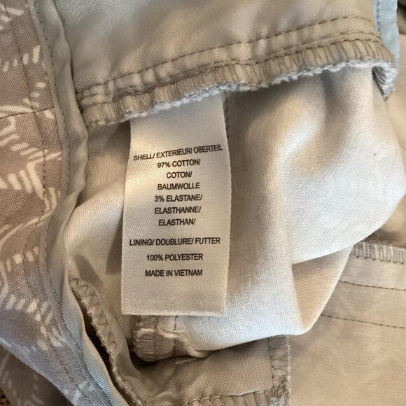 Adrianna Papell Womens Geometric Patterned Pants Size 10 Beige‎ & White Cropped - Picture 8 of 8